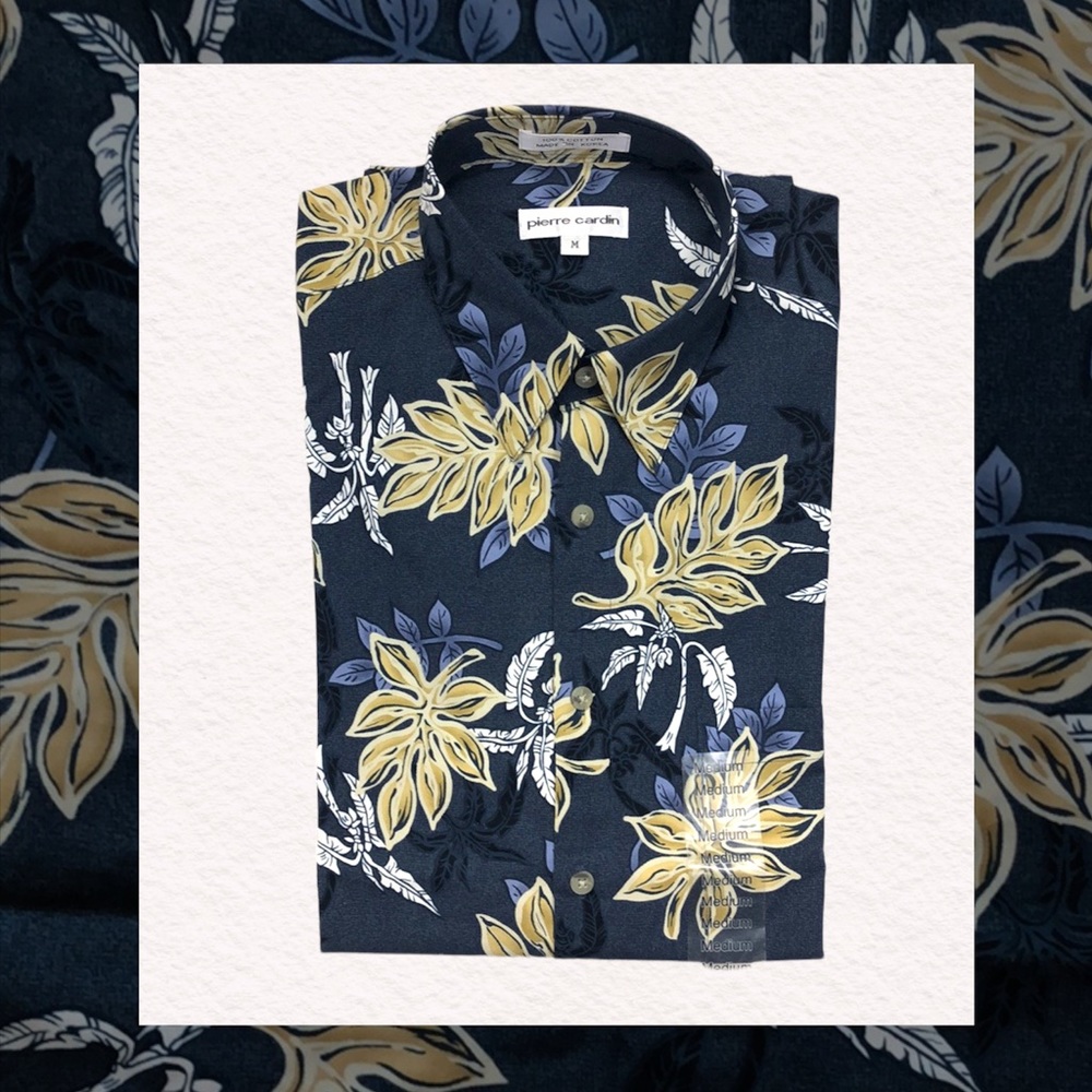 Pierre Cardin Tropical Hawaiian Short Sleeved Shirt